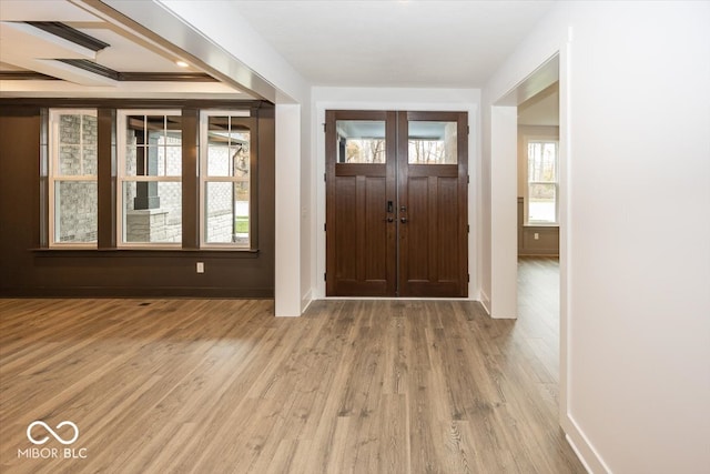 entrance foyer featuring light hardwood / wood-style flooring