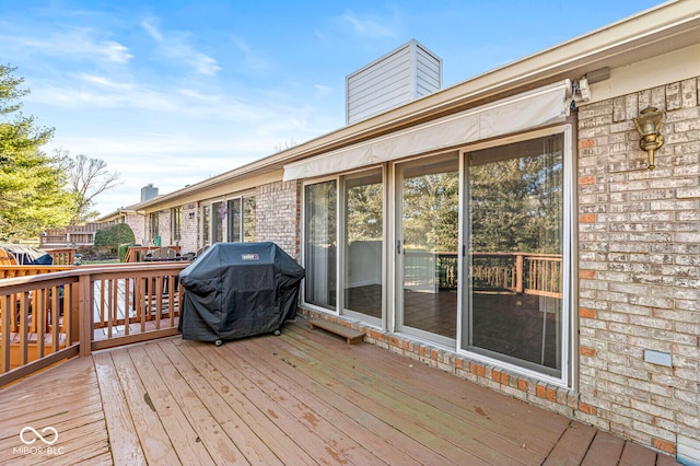 deck with grilling area