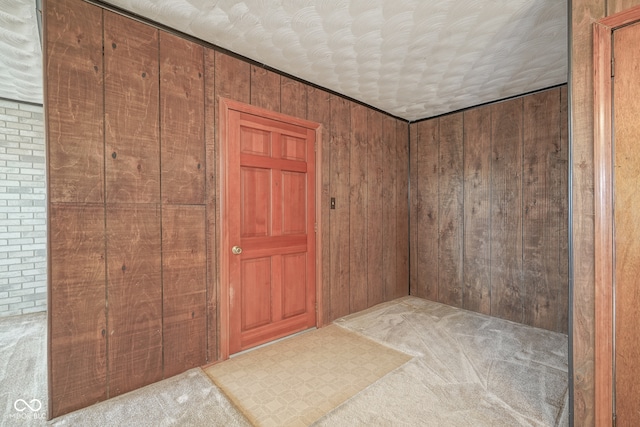 interior space with wood walls