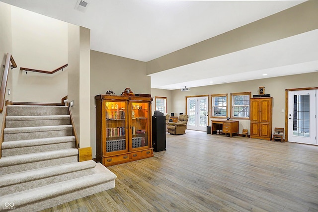 7178 Lockford N, Avon, IN 46123 - interior space featuring stairs, visible vents, plenty of natural light, and light wood-type flooring