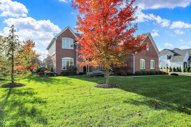 view of front of house with a front yard