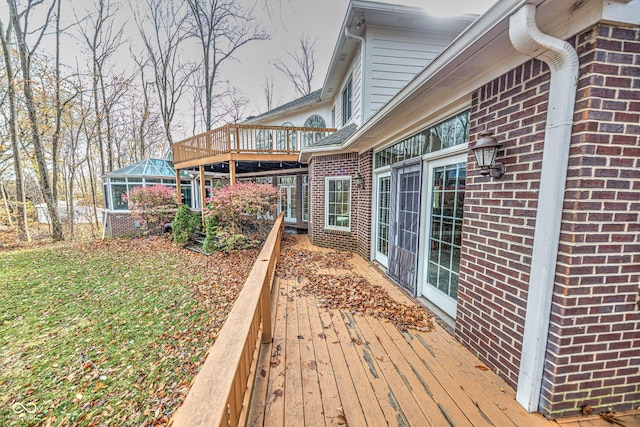 808 Copperfield Xing, Danville, IN 46122 - view of wooden deck