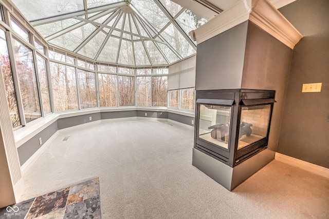 unfurnished sunroom with a wealth of natural light