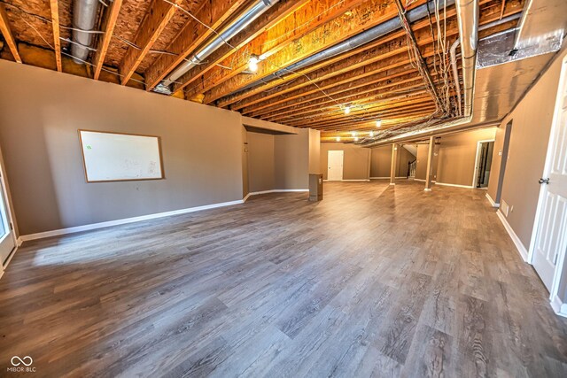 808 Copperfield Xing, Danville, IN 46122 - unfinished basement with wood finished floors and baseboards