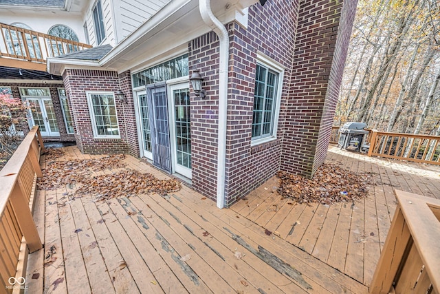 808 Copperfield Xing, Danville, IN 46122 - wooden terrace featuring grilling area