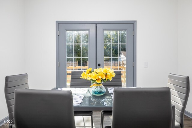 2221 E Michigan St, Indianapolis, IN 46201 - dining room with french doors