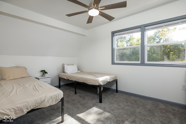 2221 E Michigan St, Indianapolis, IN 46201 - bedroom with carpet, ceiling fan, and baseboards