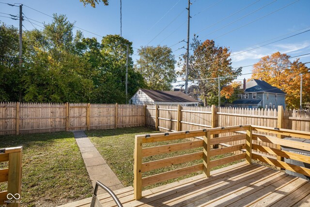 2221 E Michigan St, Indianapolis, IN 46201 - exterior space with a lawn and a fenced backyard