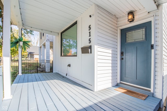 view of doorway to property