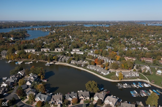 8168 Shorewalk Dr Unit A, Indianapolis, IN 46236 - drone / aerial view with a water view and a residential view