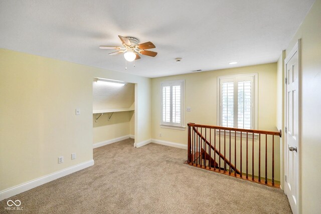 232 N Church St, Morgantown, IN 46160 - unfurnished room featuring ceiling fan, baseboards, and carpet flooring