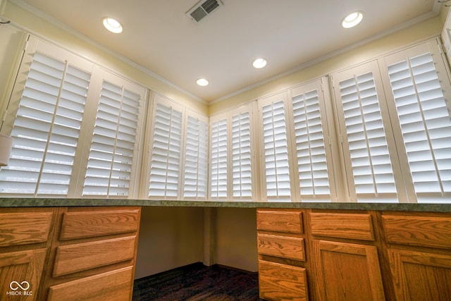 232 N Church St, Morgantown, IN 46160 - interior space featuring crown molding, visible vents, and recessed lighting