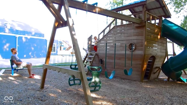 view of jungle gym