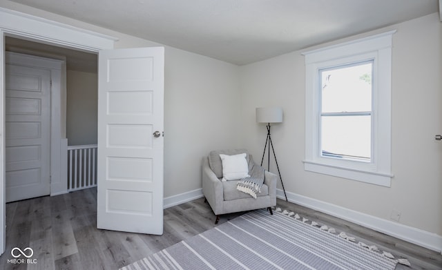 unfurnished room featuring light wood-type flooring