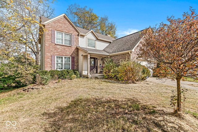 view of front property featuring a front yard