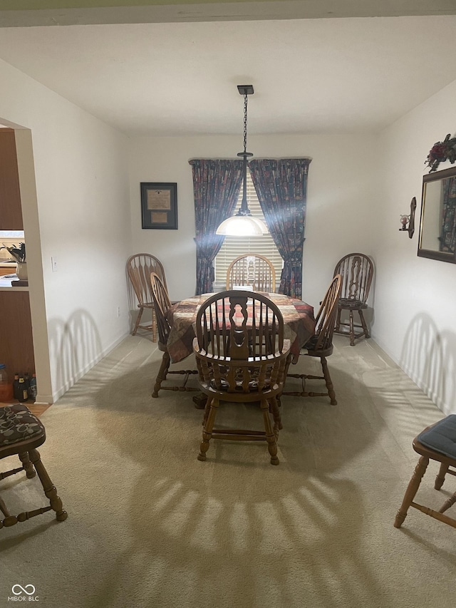 dining room with carpet flooring