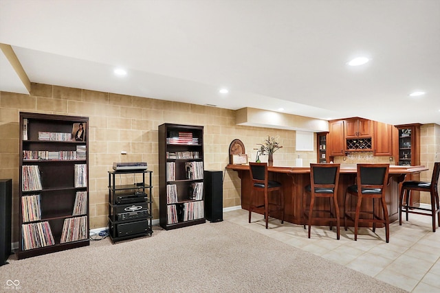 interior space with light carpet