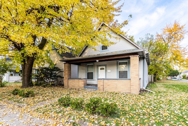 view of front of home with covered porch