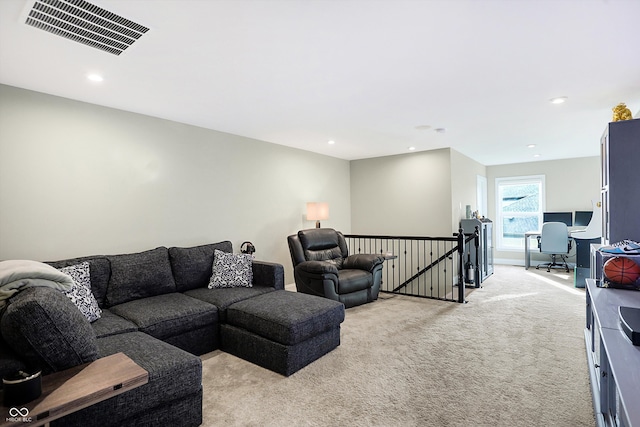 view of carpeted living room