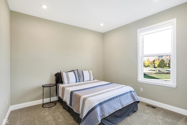 view of carpeted bedroom