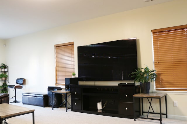 view of carpeted living room