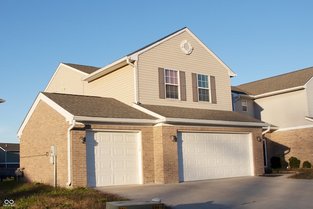 view of property with a garage