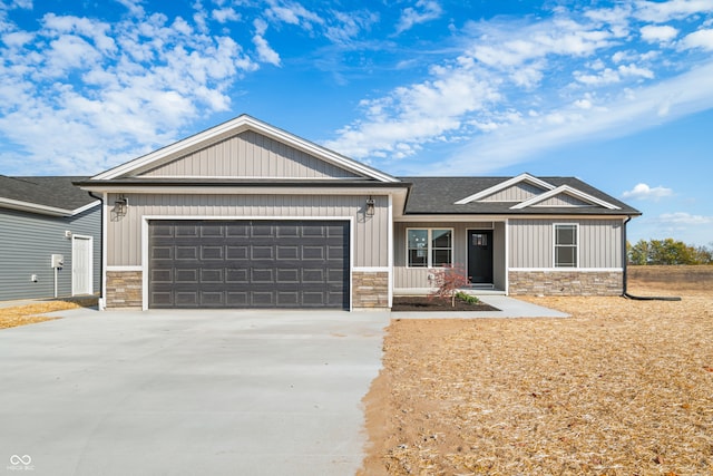 craftsman house with a garage and a porch