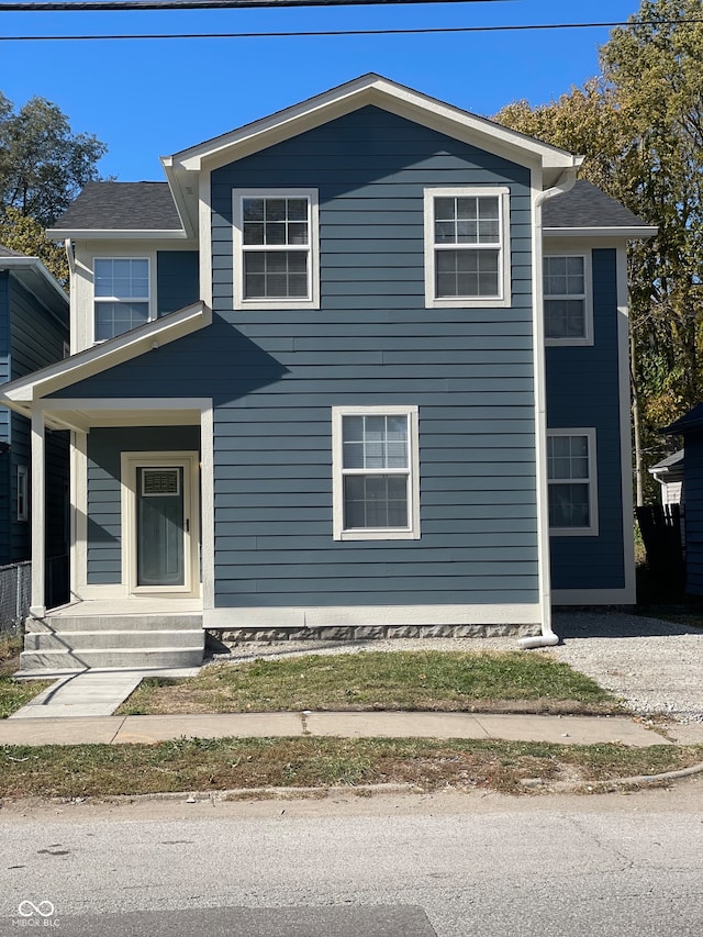 view of front of house with covered porch