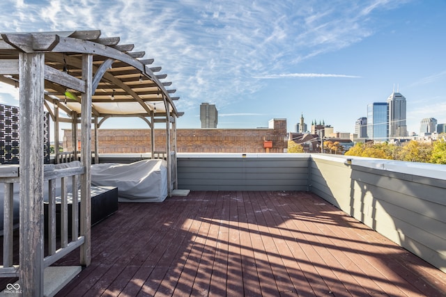 view of wooden terrace