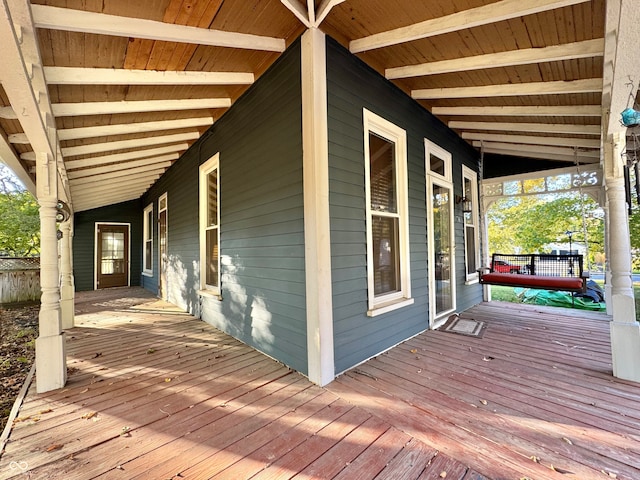 view of wooden terrace