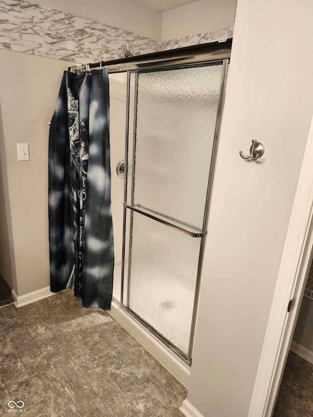 bathroom with walk in shower