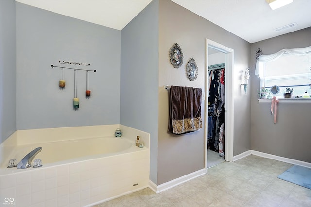 bathroom with a bathing tub