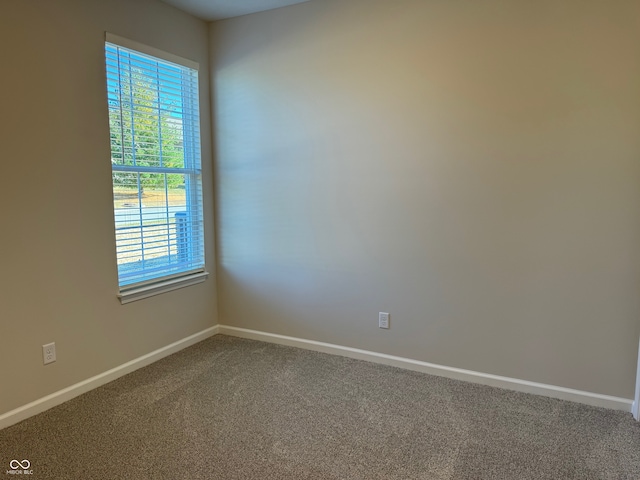 view of carpeted spare room