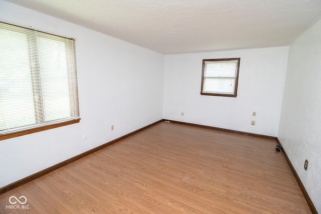 empty room featuring light wood-type flooring