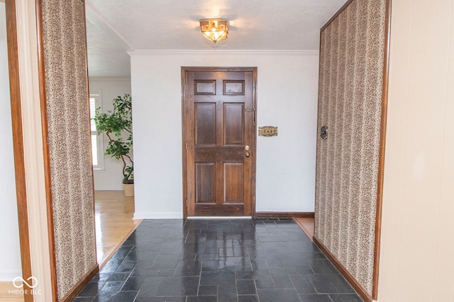 foyer with crown molding