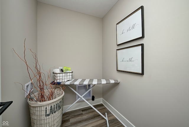 interior space featuring dark hardwood / wood-style flooring