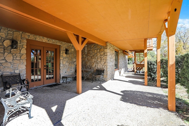 8530 Helmsman Cir, Indianapolis, IN 46256 - view of patio / terrace with french doors and stairway