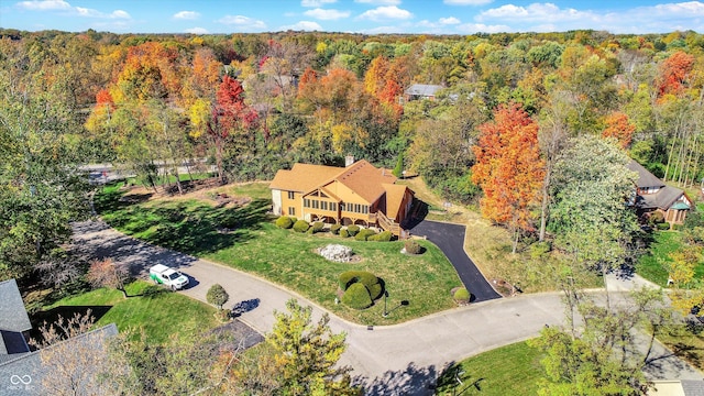 8530 Helmsman Cir, Indianapolis, IN 46256 - view from above of property featuring a forest