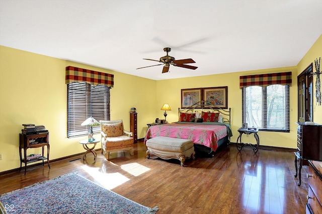 8530 Helmsman Cir, Indianapolis, IN 46256 - bedroom featuring hardwood / wood-style flooring and ceiling fan