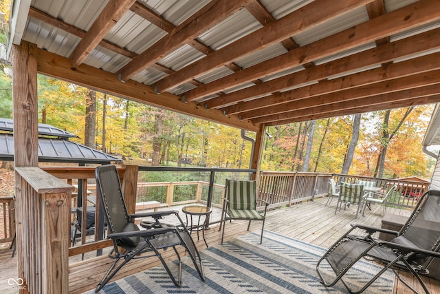 view of wooden terrace