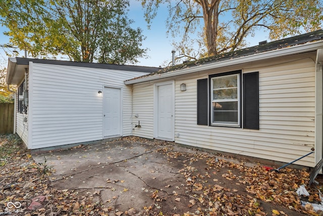 back of property featuring a patio area