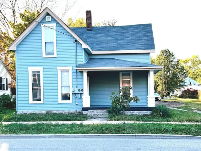 view of front of home with a porch