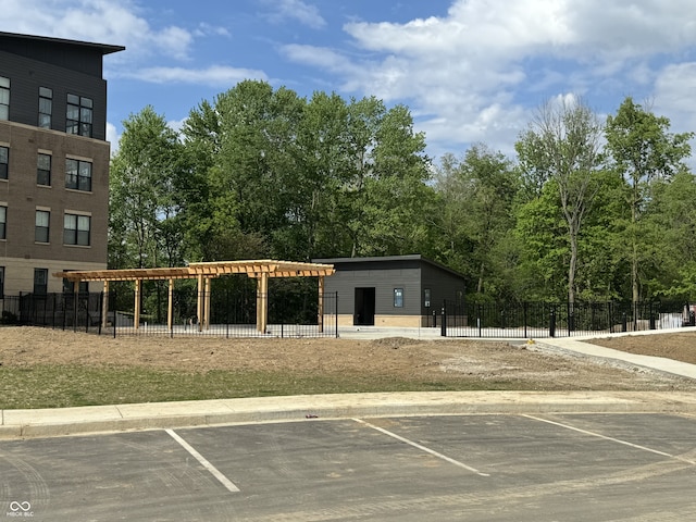 view of parking / parking lot