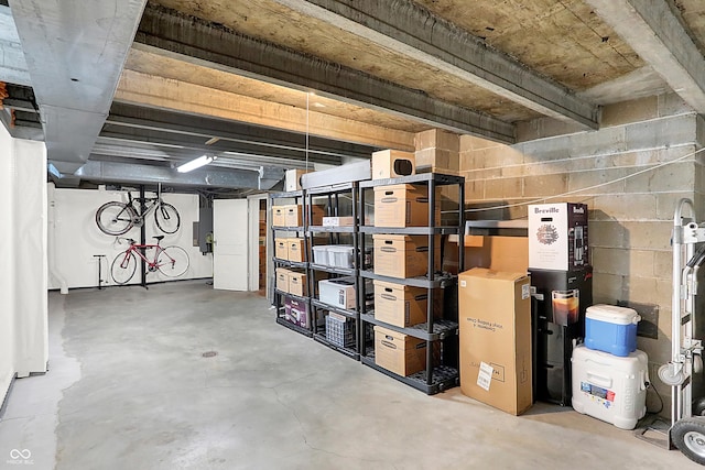 storage room with electric panel