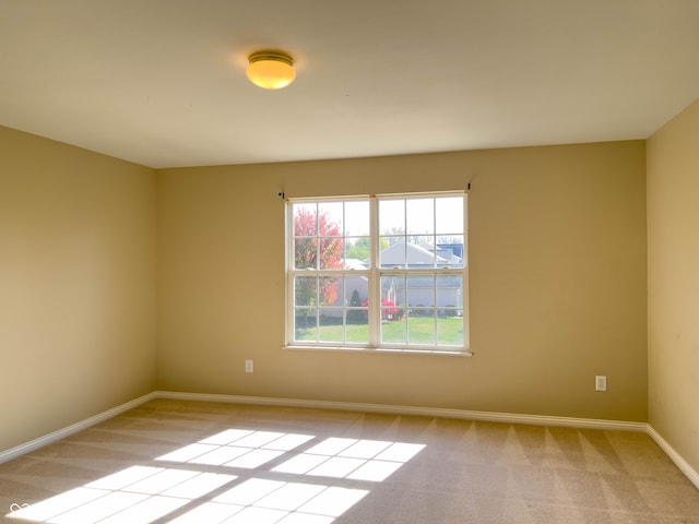 view of carpeted spare room