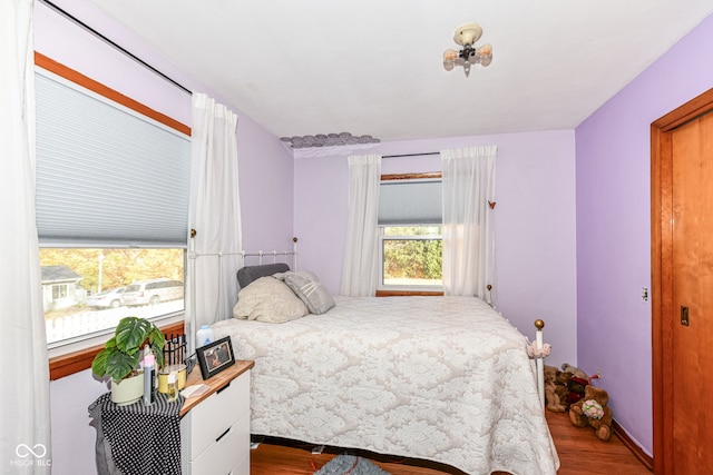 bedroom featuring hardwood / wood-style floors