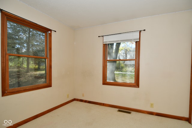 view of carpeted empty room