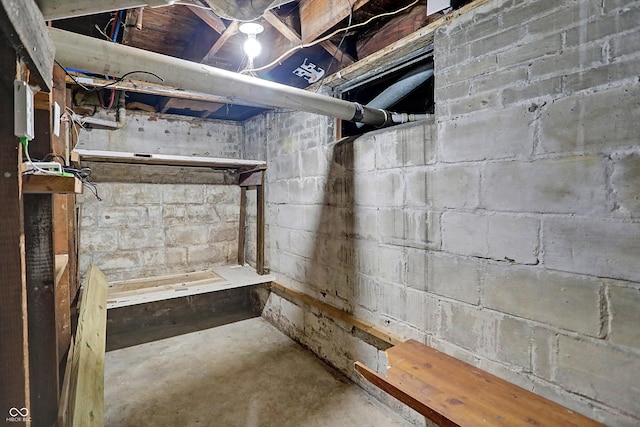 view of basement