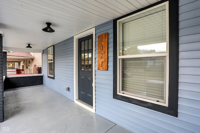 view of patio with covered porch