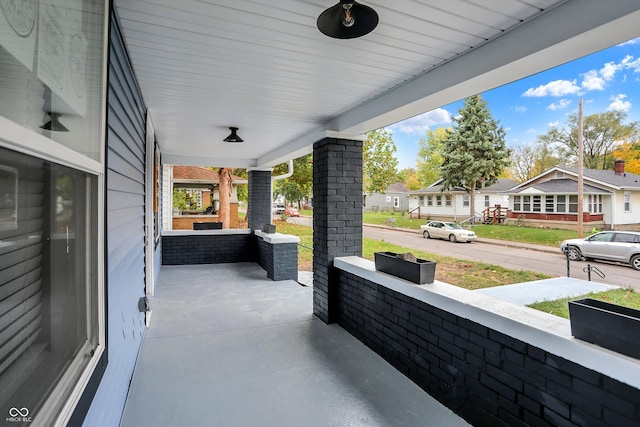 view of patio with covered porch